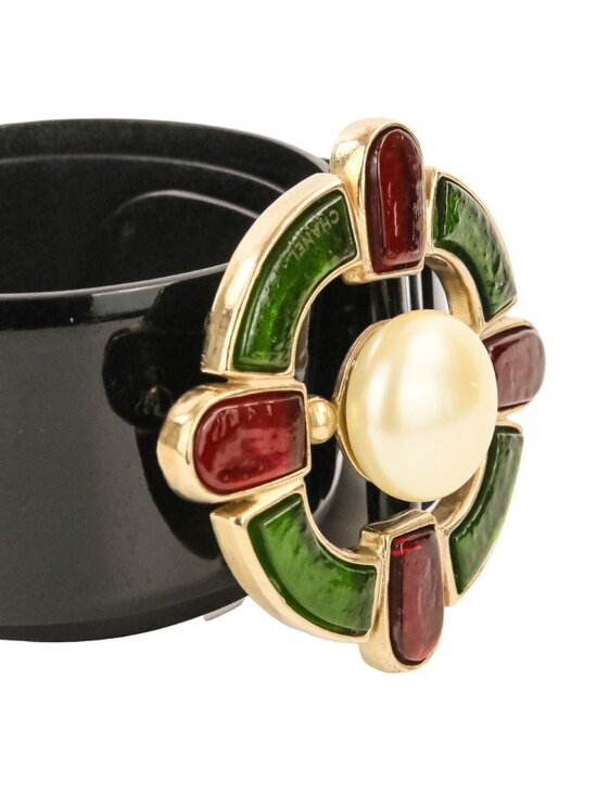 Chanel Gripoix Buckle Patent Leather Belt 75 30 Black main image 6